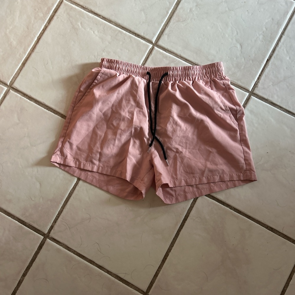 SHEIN Pink Athletic Shorts Elastic Waist
